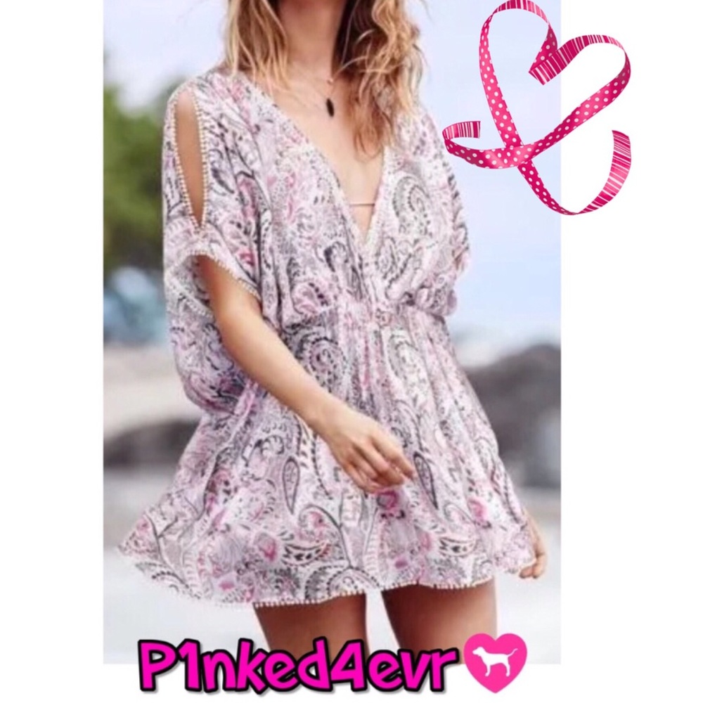 NWOT Victoria’s Secret Pink Paisley Coverup XS